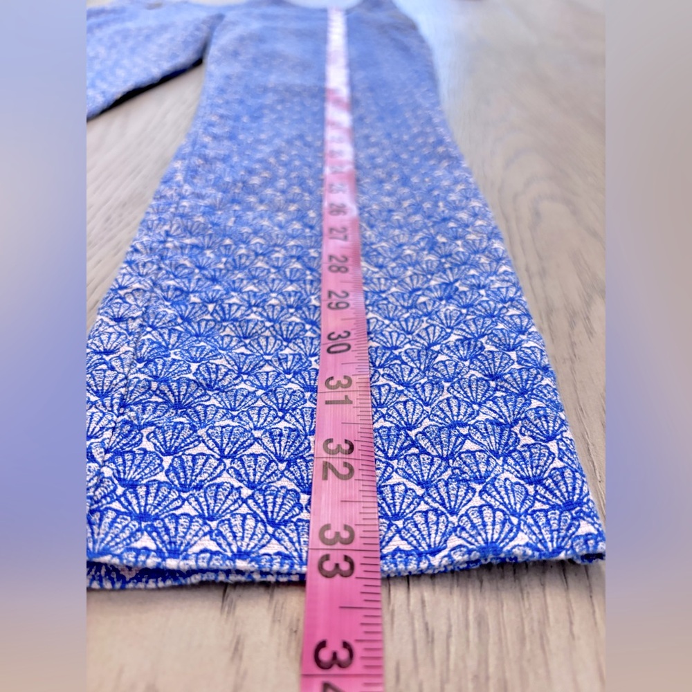 Anthropologie Cartonnier Oceanfront Charlie Blue/Pink Cropped Trousers Size 2 - Picture 8 of 10